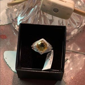 Citrine and Diamond ring